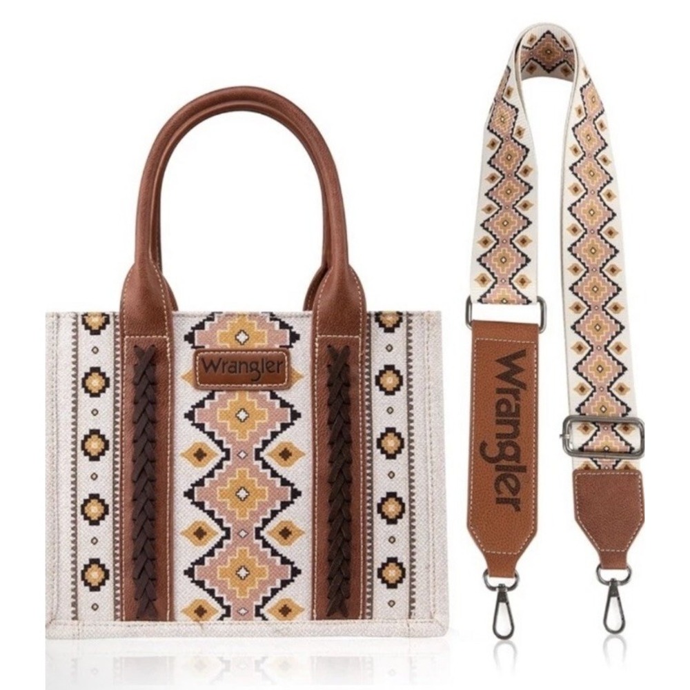 Wrangler Ladies Southwestern Small Coffee Brown Crossbody Purse WG2202-8120SCF